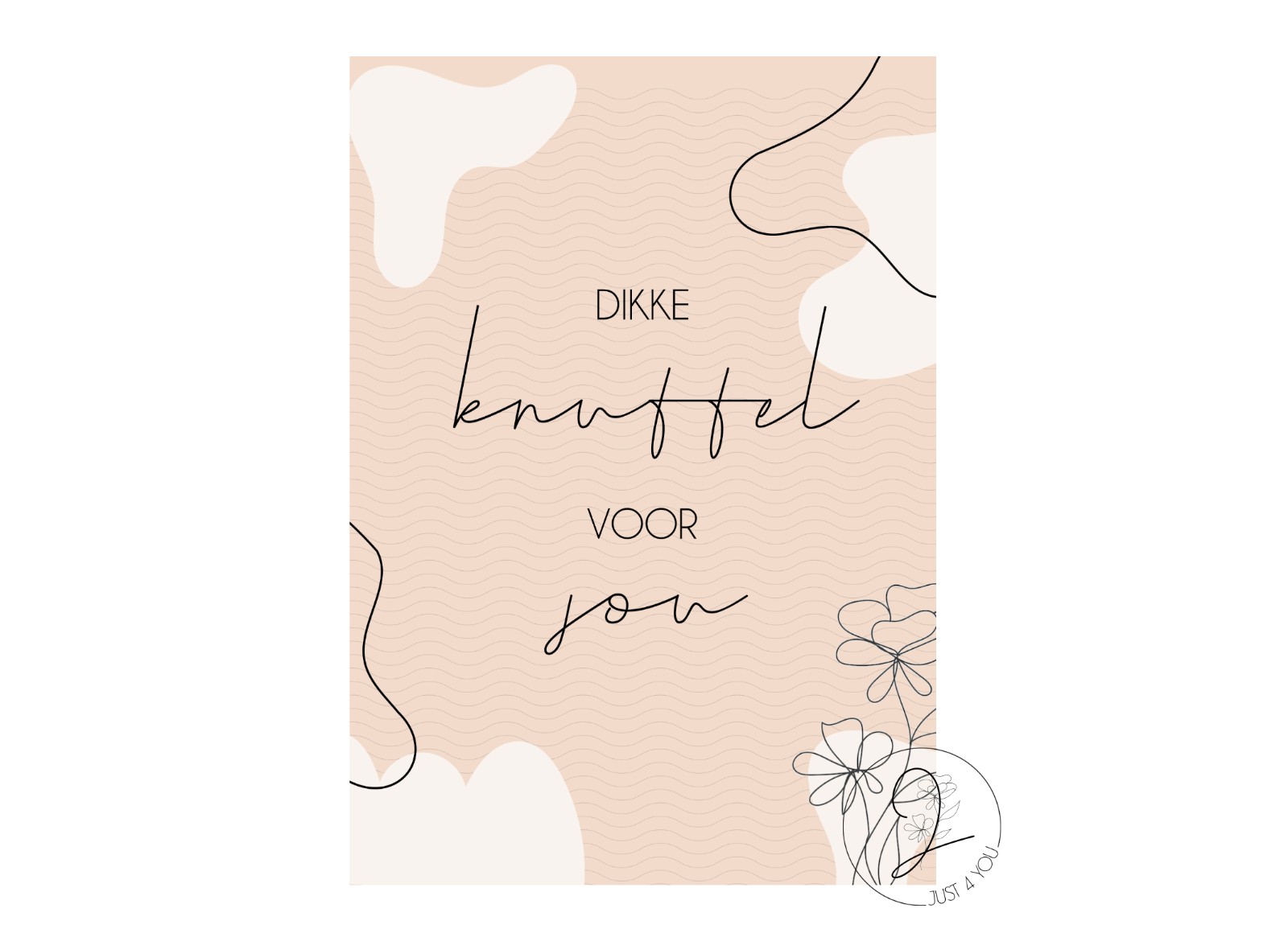 Just4You Forex bordje – Dikke knuffel voor jou