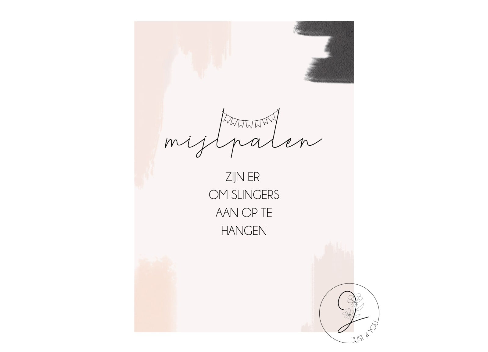 Just4You Forex bordje – Mijlpalen slingers