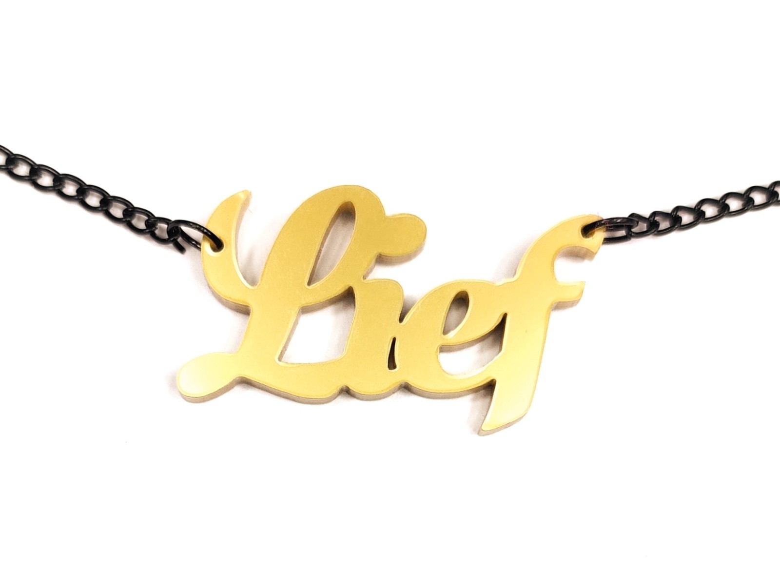 Lief! 2.0 naamketting (goud)