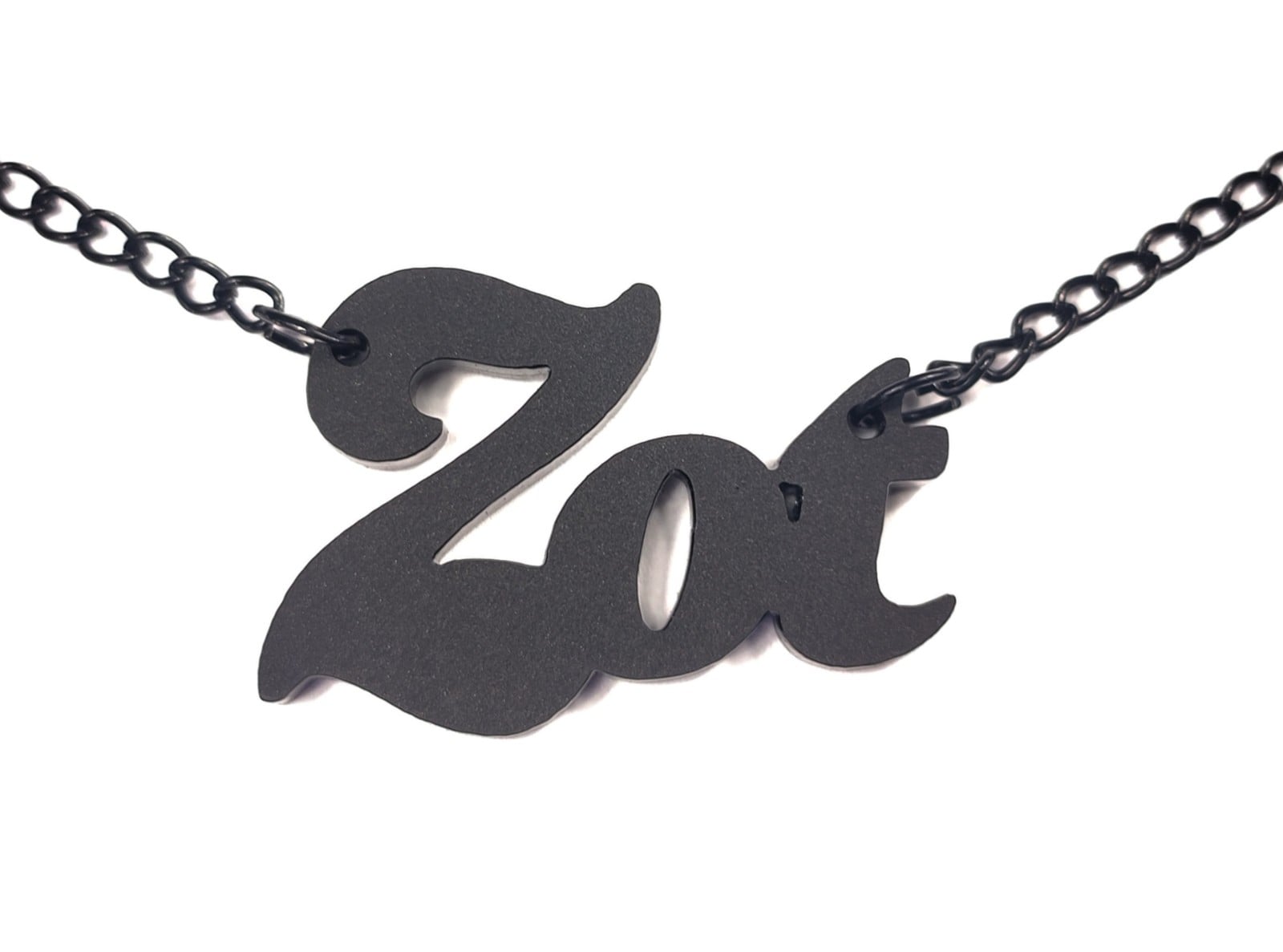 Zot! naamketting zwart