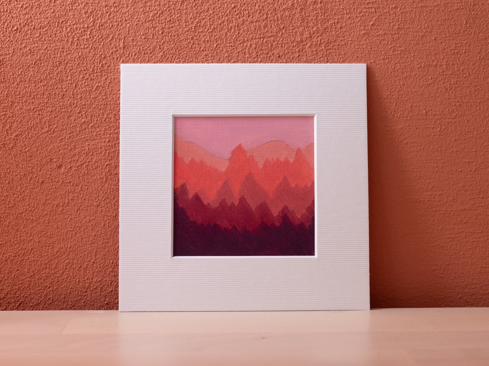 Klein schilderij berglandschap