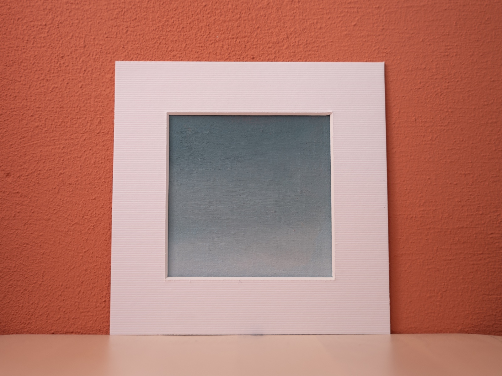 Klein schilderij groenblauwe hemel