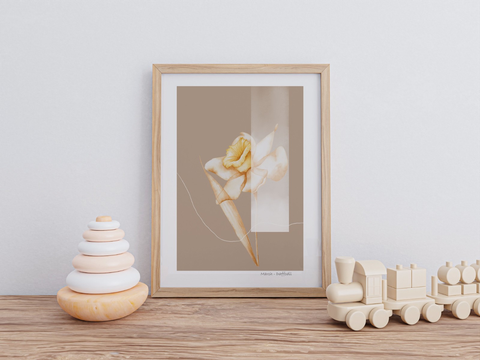Geboortebloem Maart Narcis Fine Art Print