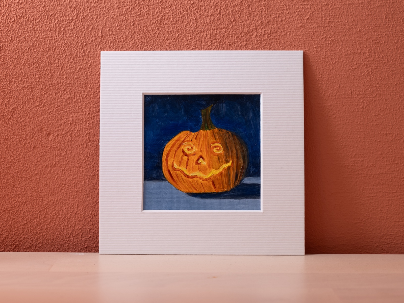 Klein schilderij pompoen