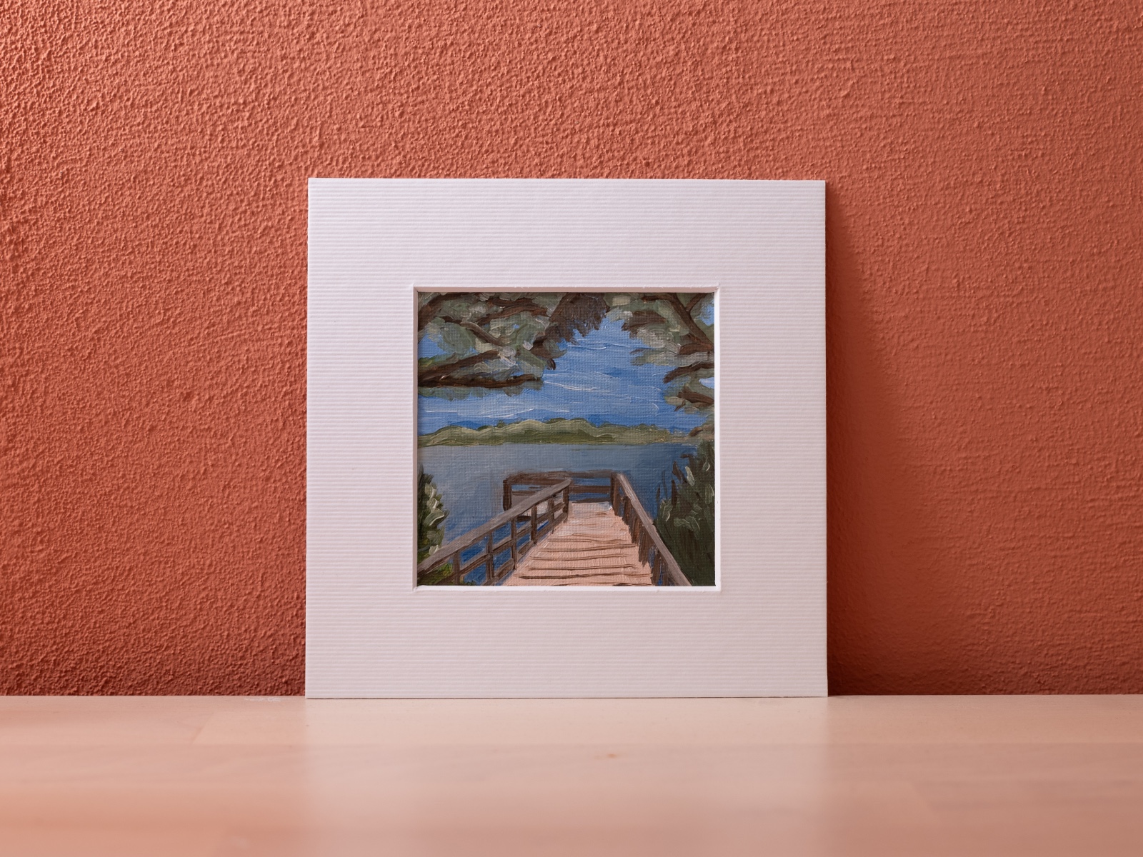 Klein schilderij steiger