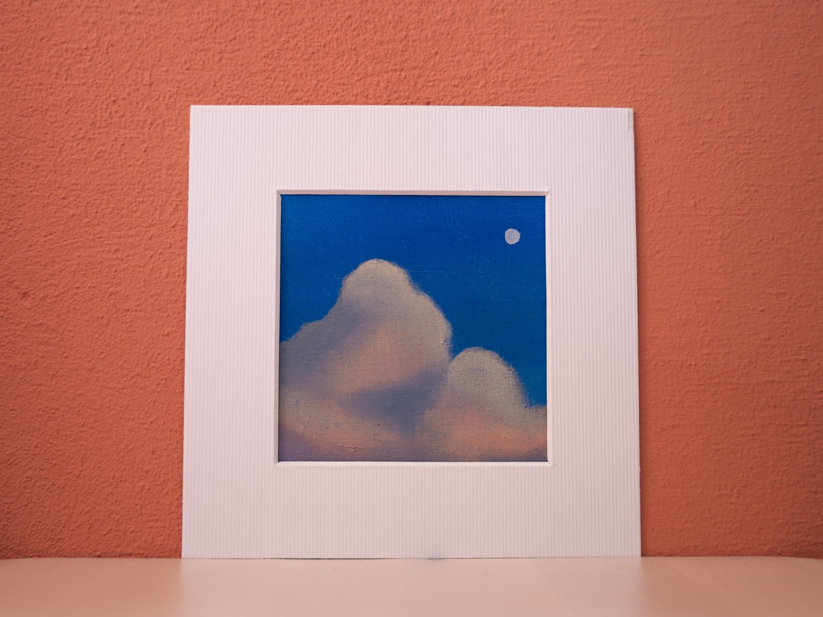 Klein schilderij wolk 10 - 70483.jpeg Klein schilderij wolk bij maanlicht