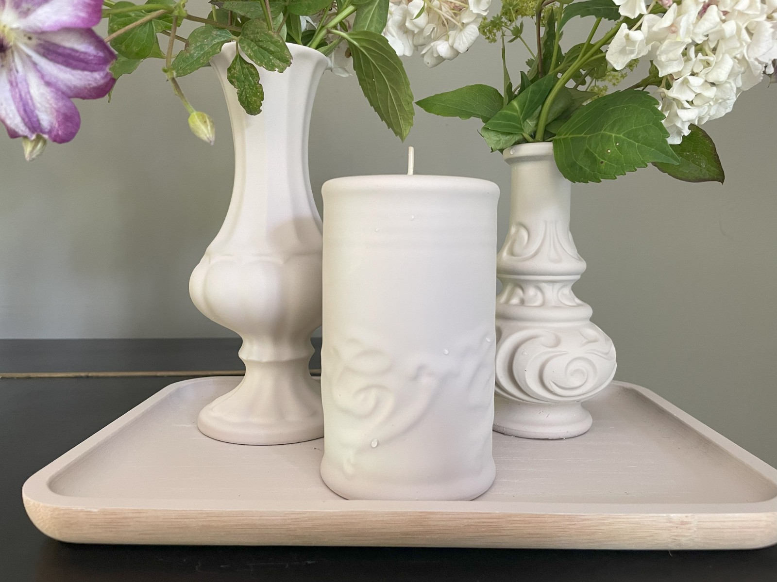 Bloemenplank groot met kaarsenstandaard recycled - 76956.jpeg Bloemenplank groot met kaarsenstandaard recycled