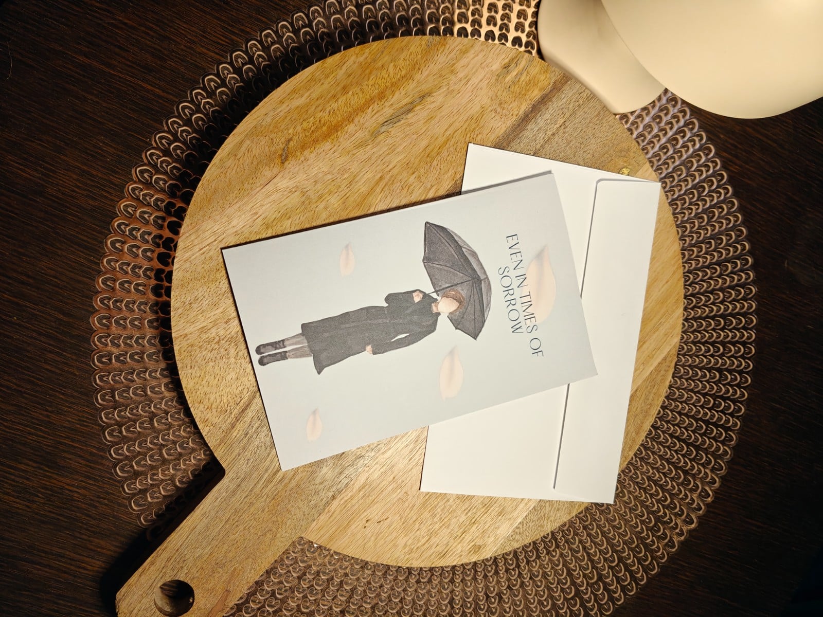 "In Times of Sorrow" Rouwkaart - Gevouwen