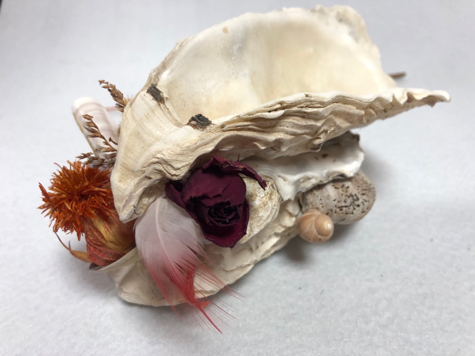 Wierookhouder - 85158 Wierookhouder handgemaakt van oesterschelpen, multifunctioneel