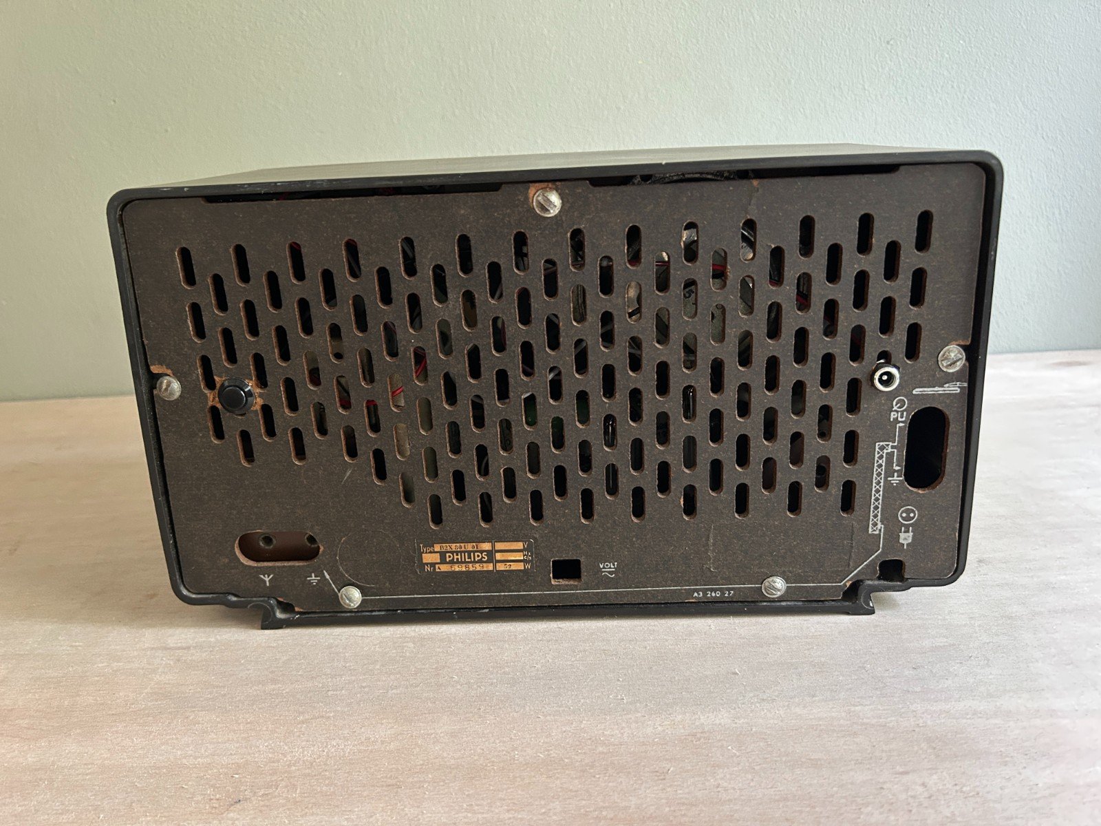 Vintage bluetooth radio  Philips 1956 zwart blauw - 98111 Vintage bluetooth radio  Philips 1956 zwart blauw