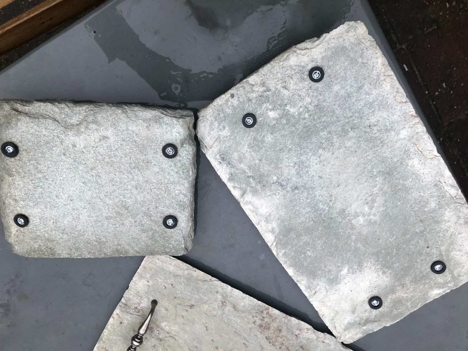 Borrelplanken van leisteen, groot, met leuke handvaten