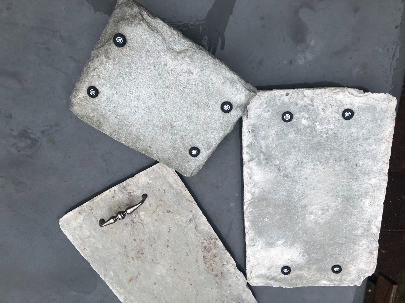 Borrelplanken van leisteen, groot, met leuke handvaten