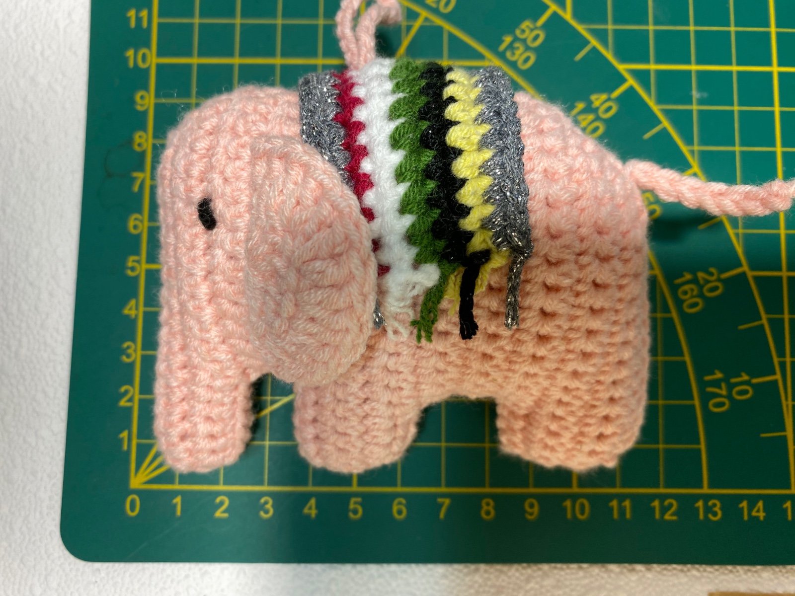 Mini Elephant β Lucky Charm, Keychain & Bag Accessory - 103846 Handgemaakte Gehaakte Mini Olifant β Geluksbrenger, Sleutelhanger & Tass Accessoire Sen