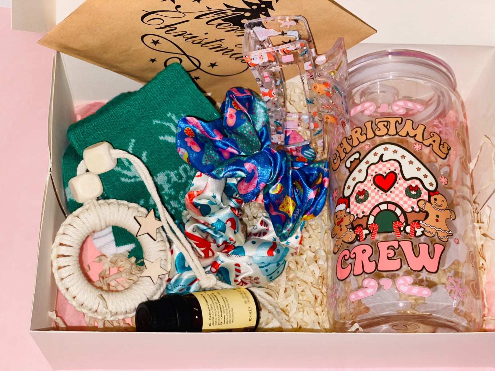 Crafted Creations Kerst Gift Box – Premium Handgemaakte Kerst Set – Compleet Cadeaupakket voor Unieke & Feestelijke Presentaties