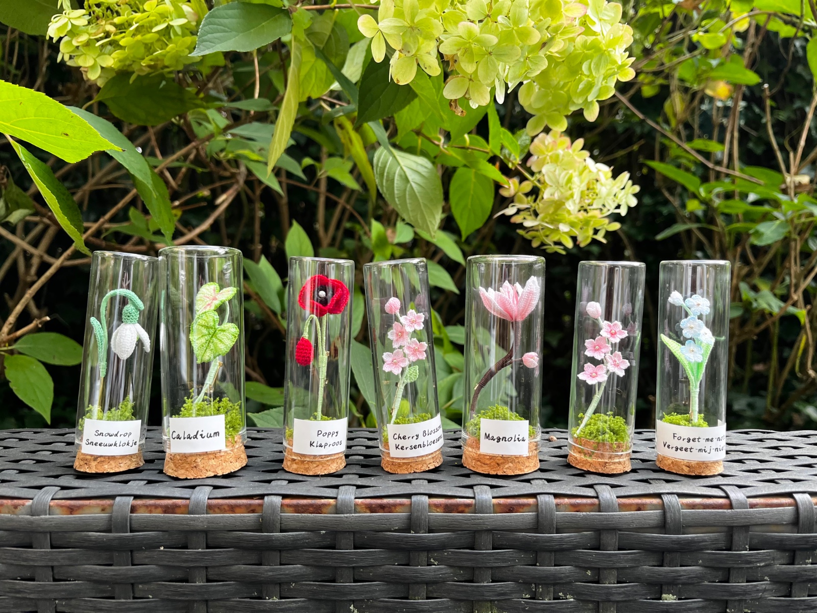 Micro gehaakte Klaproos Bloemenbroches