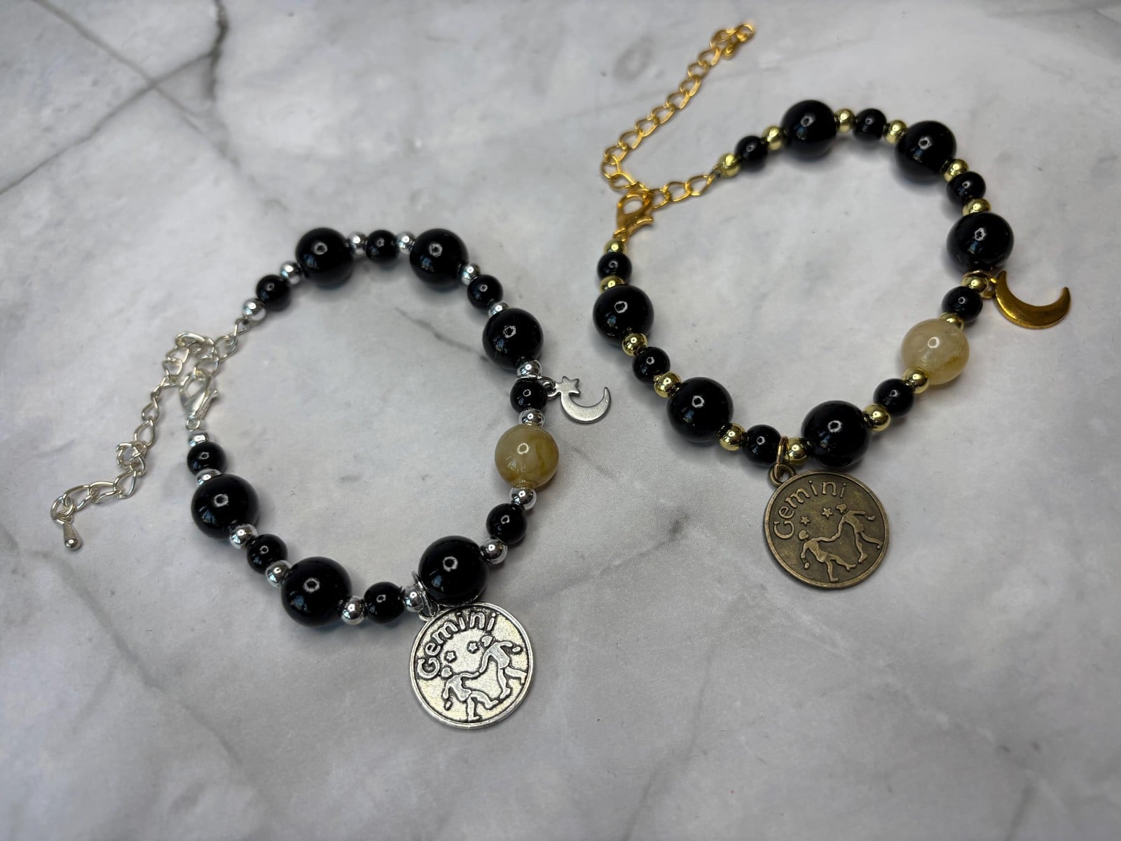 Sterrenbeeld armbandje Tweelingen - uniek cadeau - verkrijgbaar in zilver of goud