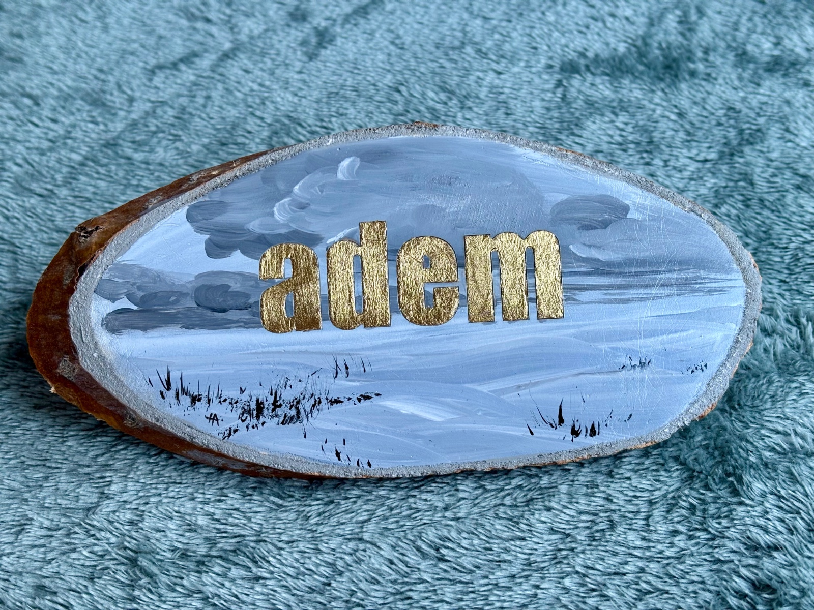 Handgeschilderd inspiratie bordje ‘Adem’