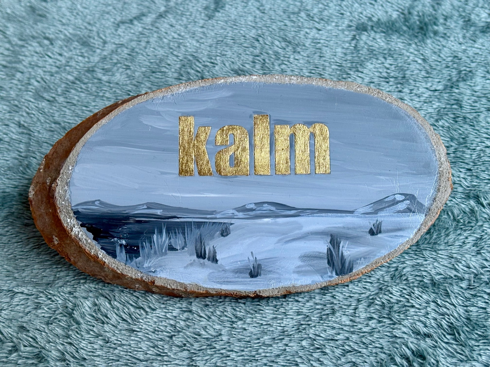 Handgeschilderd inspiratie bordje ‘Kalm’