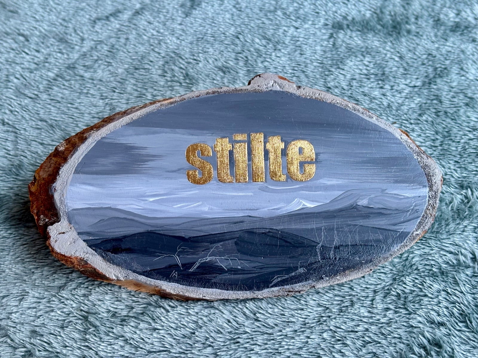 Handgeschilderd inspiratie bordje ‘Stilte’