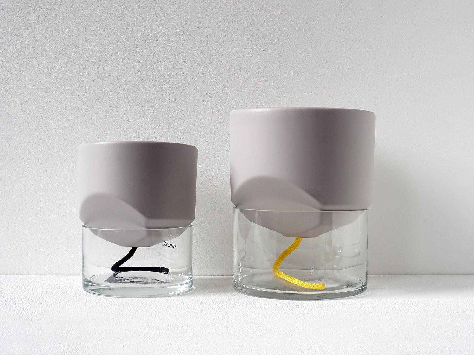 Kapi growing set: Small + Big flowerpot | Pebble