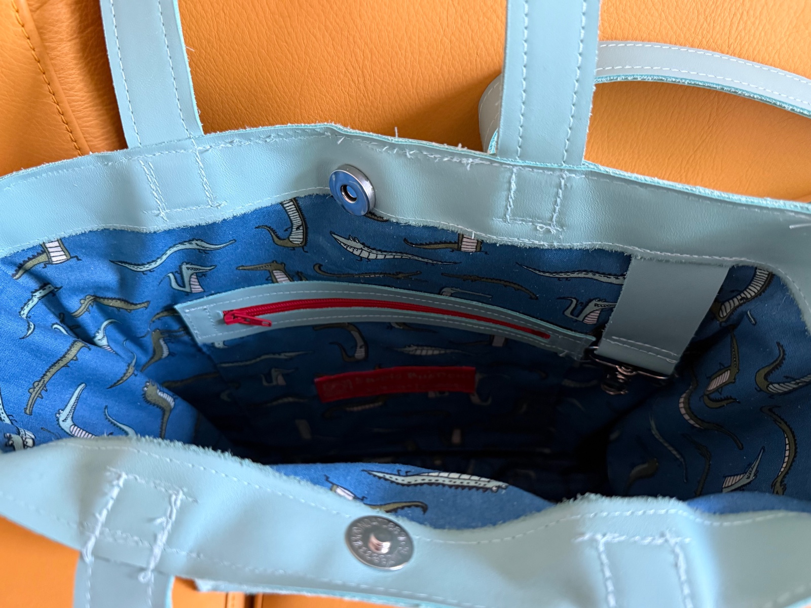 Lederen vlechtwerk-tas Blauwe Bes, groot - 135940 Lederen vlechtwerk-tas Blauwe Bes, groot