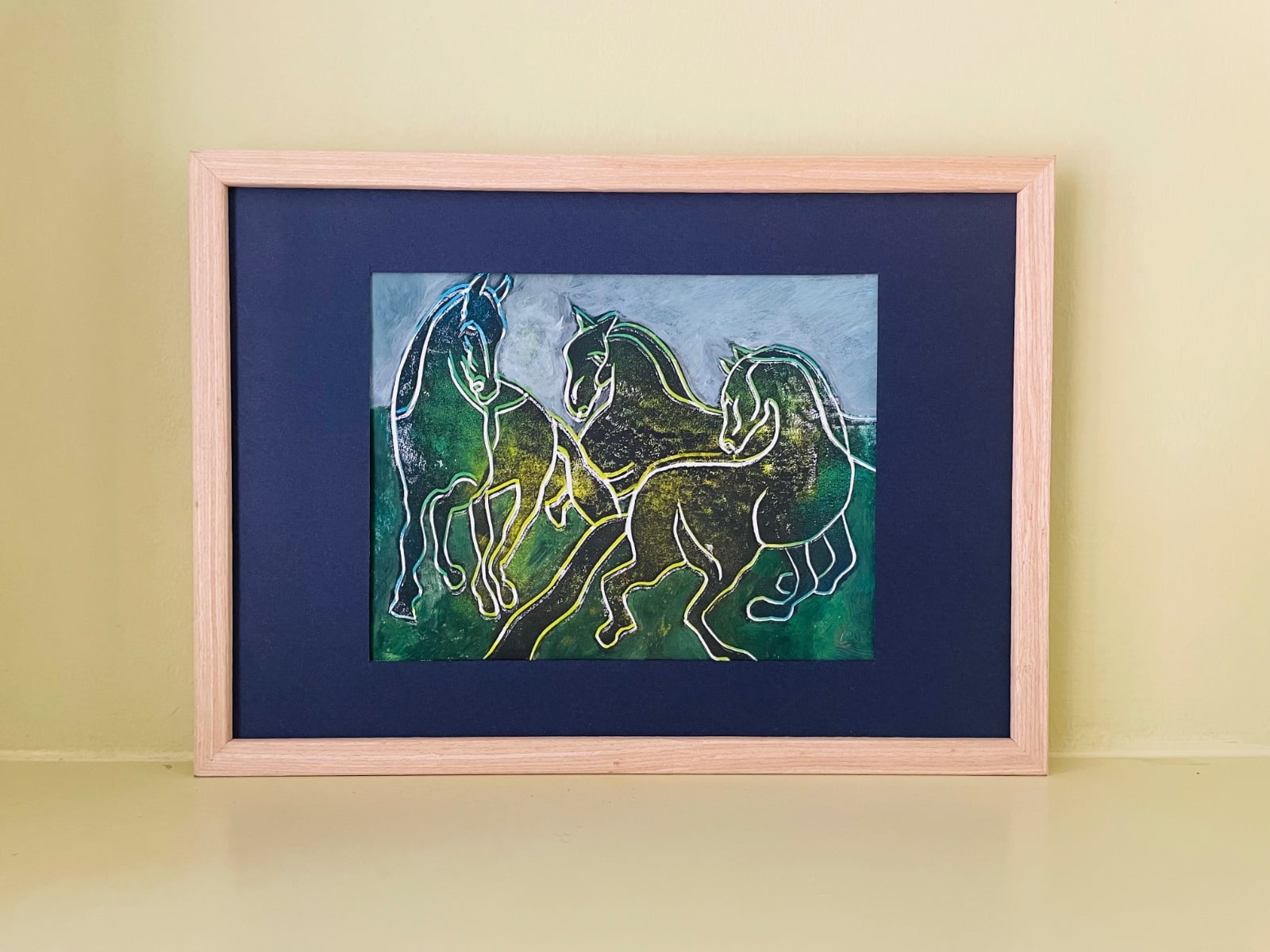 Linoprint paarden - 152366 Linoprint paarden