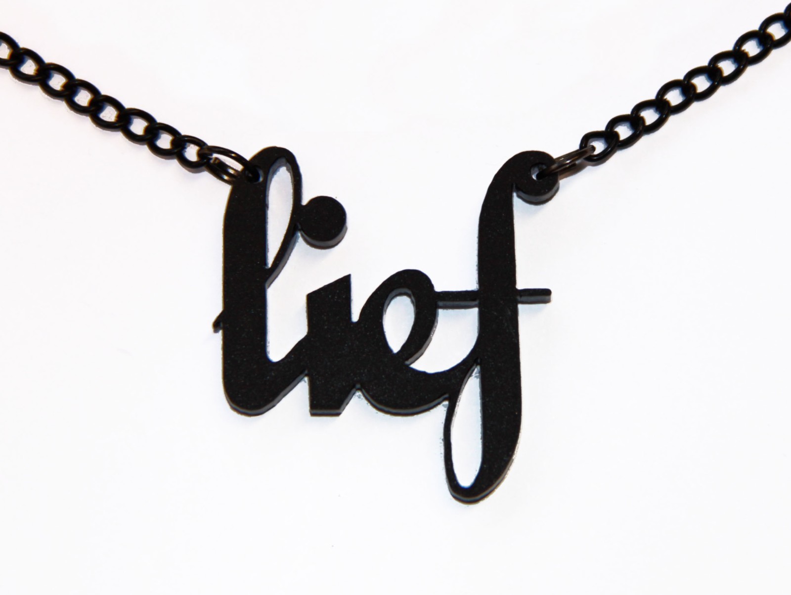 Lief! naamketting (zwart)