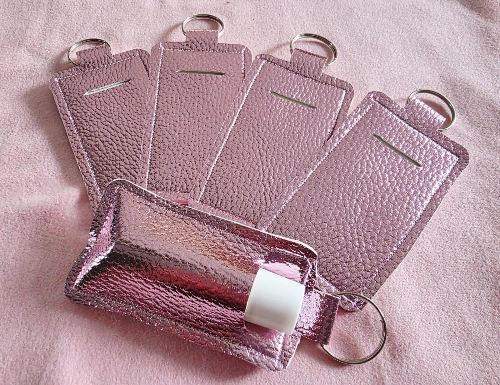 Pink Shine Lipstick Holder – Keychain Case