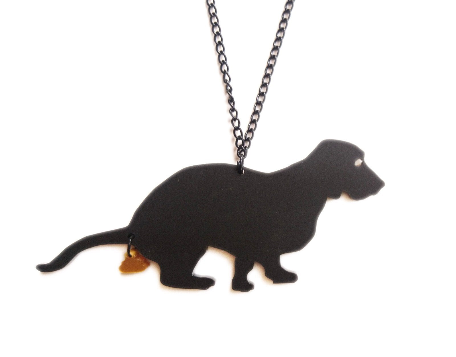 The Golden Turd ketting XL (ruwharige teckel) zwart