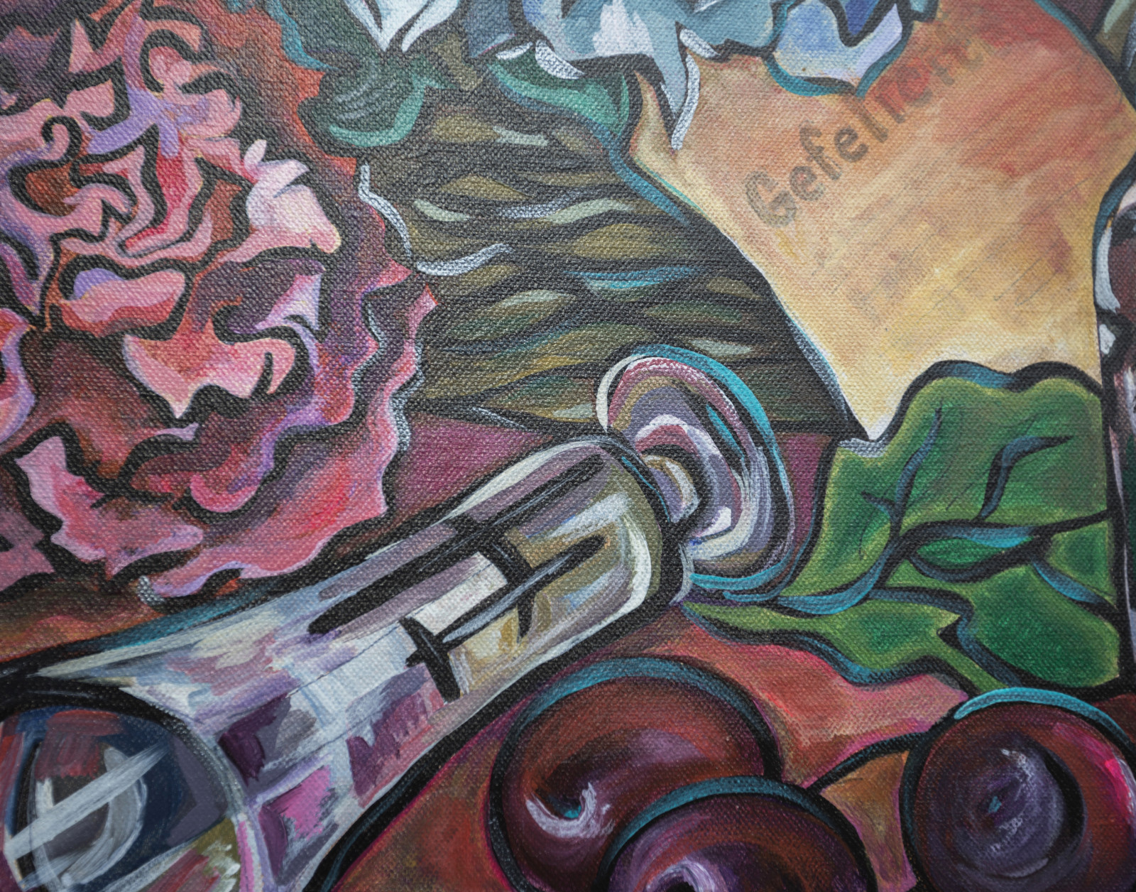 Herfststemming 2 - 94101 Herst stilleven schilderij on canvas doek, acrylverf