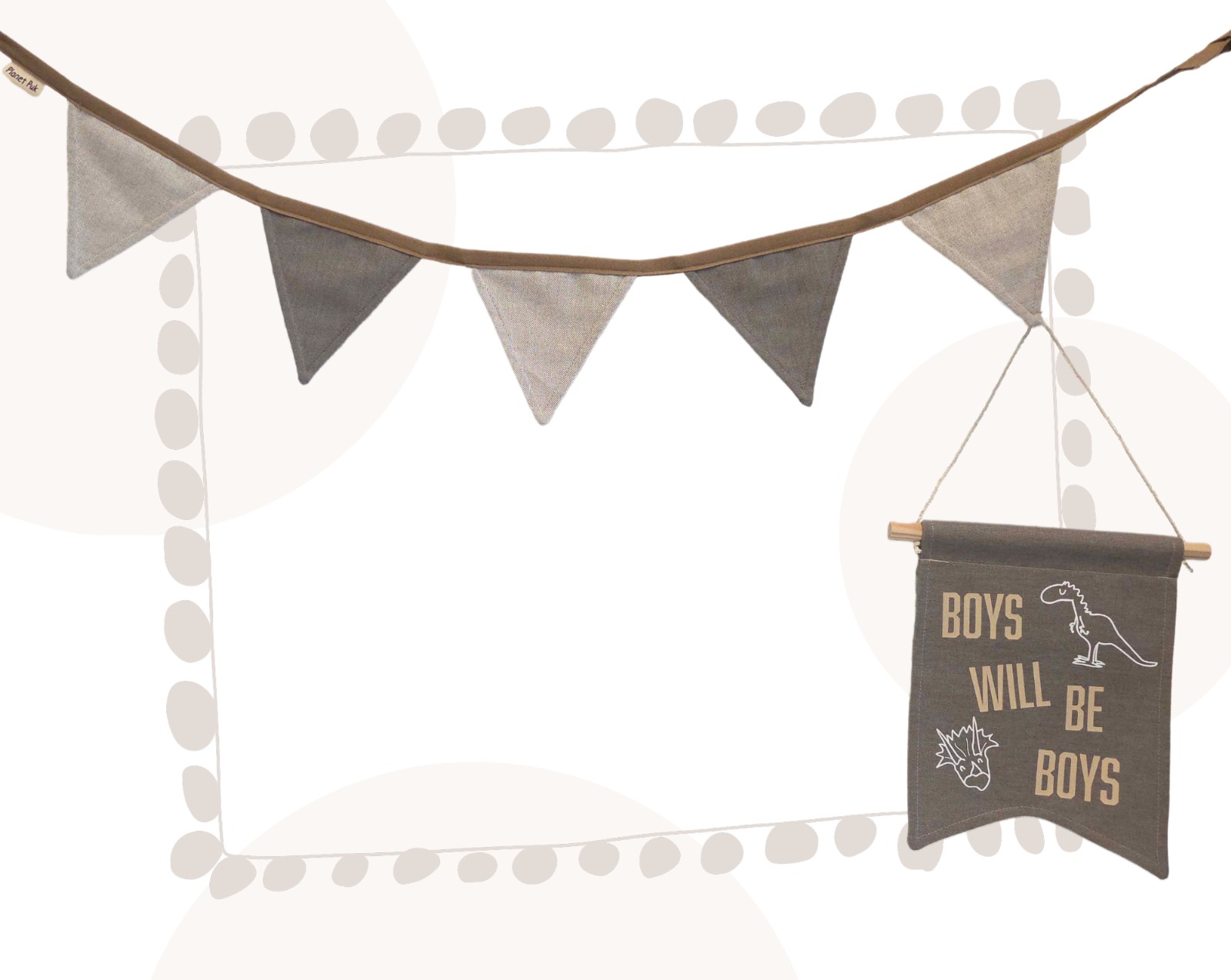 Cadeauset Boys will be Boys – Stoere Dinokamer Decoratie