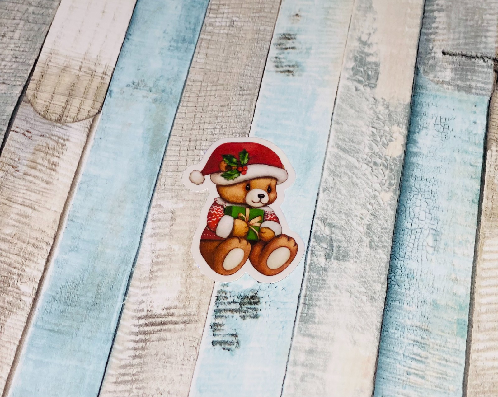 9 Kerst Sticker Set – Holografische Glans & Unieke Ontwerpen