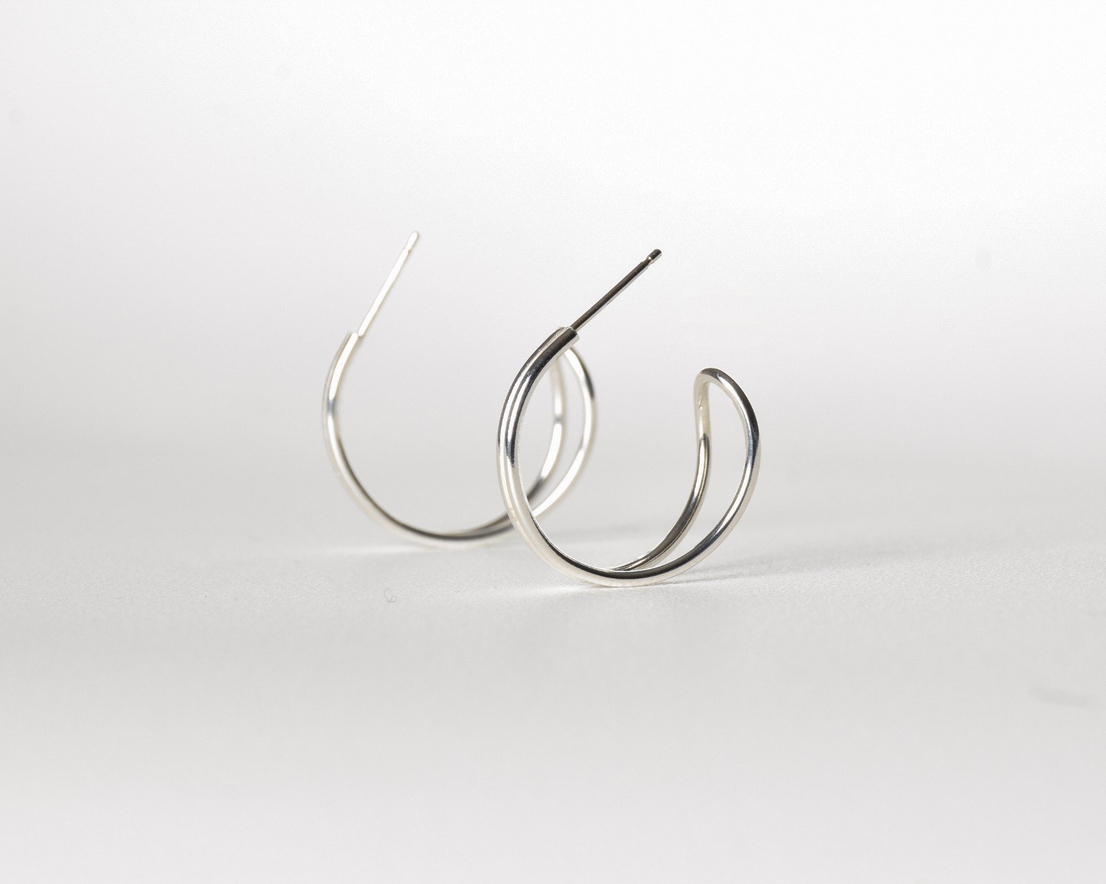 Oorstekers - SWIRL (small) - zilver