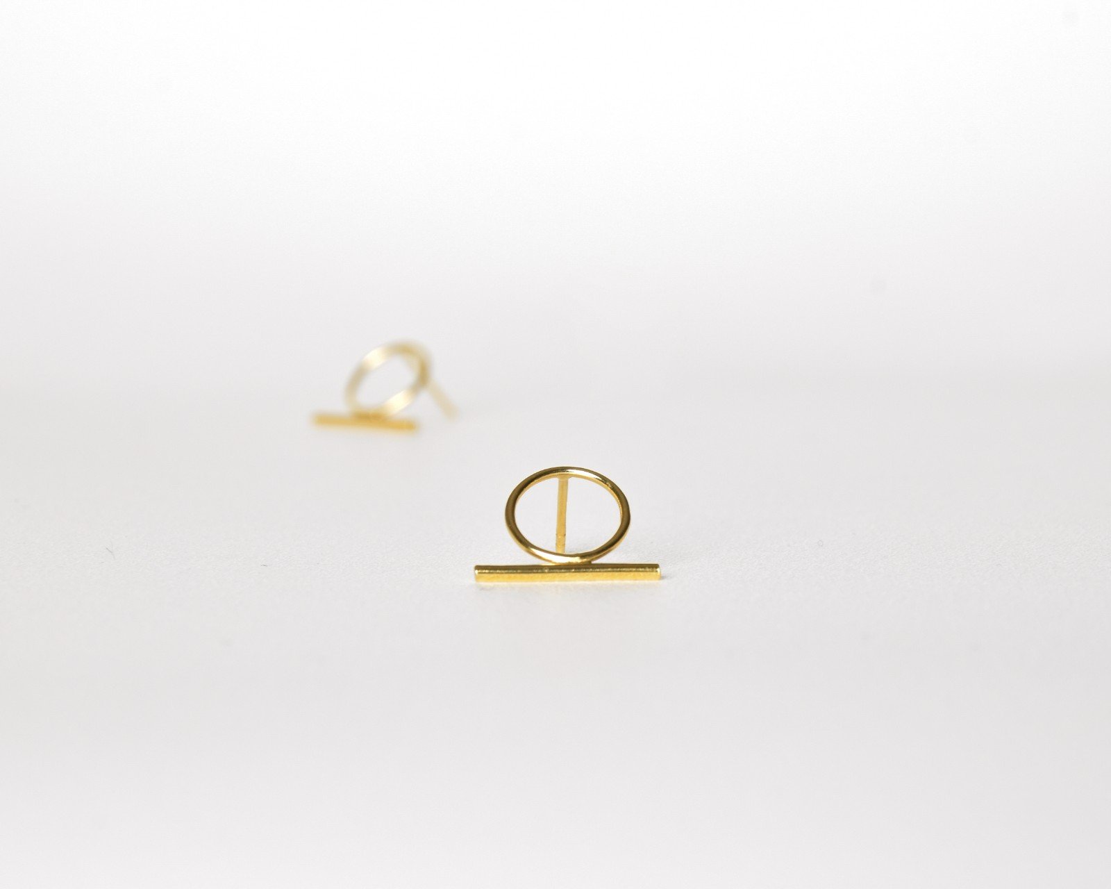 Oorstekers - ANNE - verguld zilver