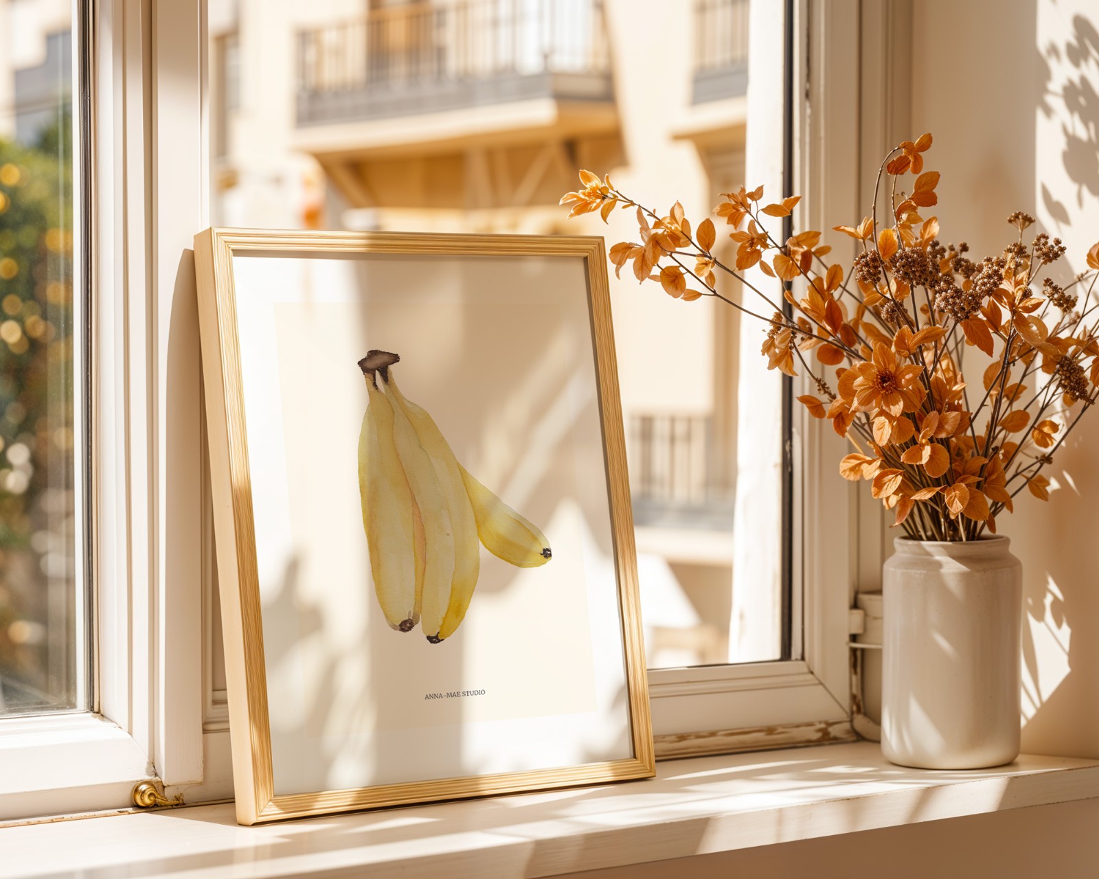 Bananen Poster | Handgeschilderde fruitillustratie – Anna-Mae Studio - 90841 Bananen Poster | Handgeschilderde fruitillustratie – Anna-Mae Studio
