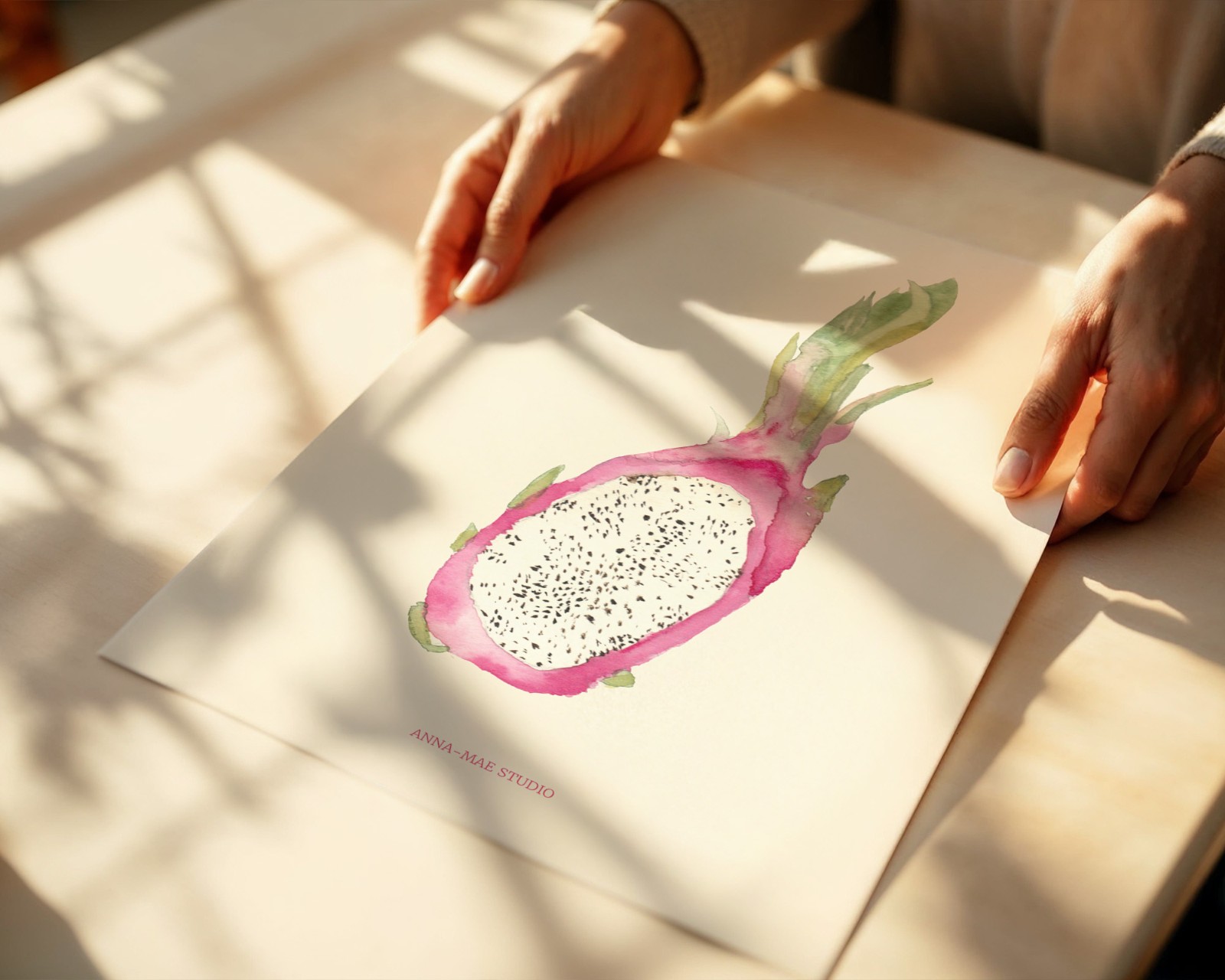 Dragon Fruit Poster | Handgeschilderde fruitillustratie – Anna-Mae … - 90846 Dragon Fruit Poster | Handgeschilderde fruitillustratie – Anna-Mae Studio