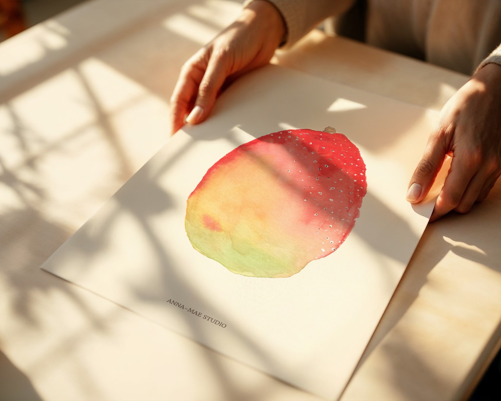 Mango Poster | Handgeschilderde fruitillustratie – Anna-Mae Studio - 90888 Mango Poster | Handgeschilderde fruitillustratie – Anna-Mae Studio