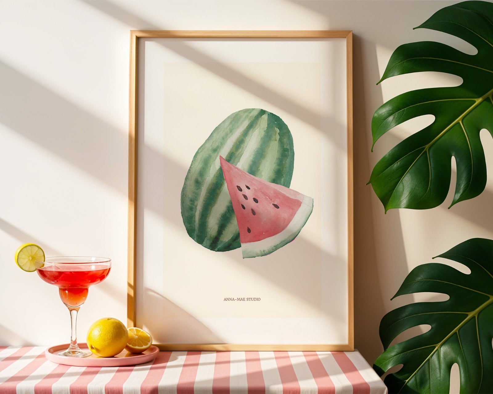 Watermeloen Poster | Handgeschilderde fruitillustratie – Anna-Mae S… - 90833 Watermeloen Poster | Handgeschilderde fruitillustratie – Anna-Mae Studio