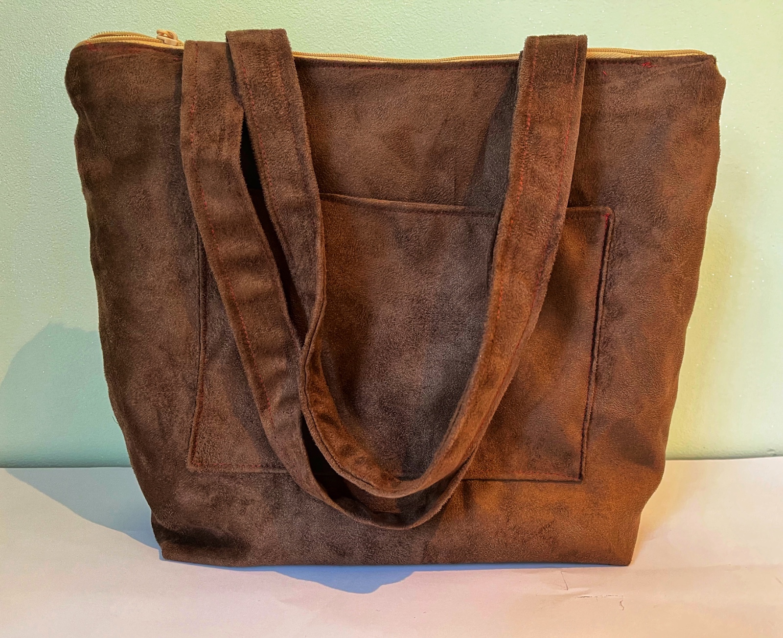 Handgemaakte tas, patroon van warme kleuren - 101276 Handgemaakte tas, patroon van warme kleuren