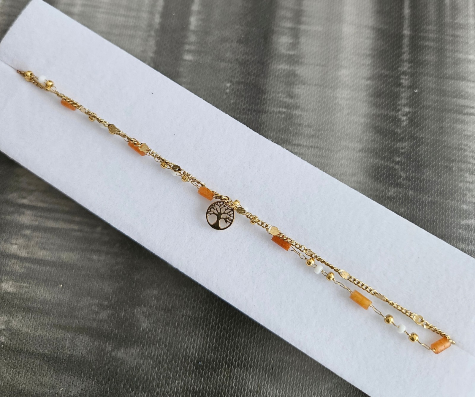 RVS vergulde ketting met Jadeiet – 16K goud - 146643 RVS vergulde armband met Jadeiet – 16K goud