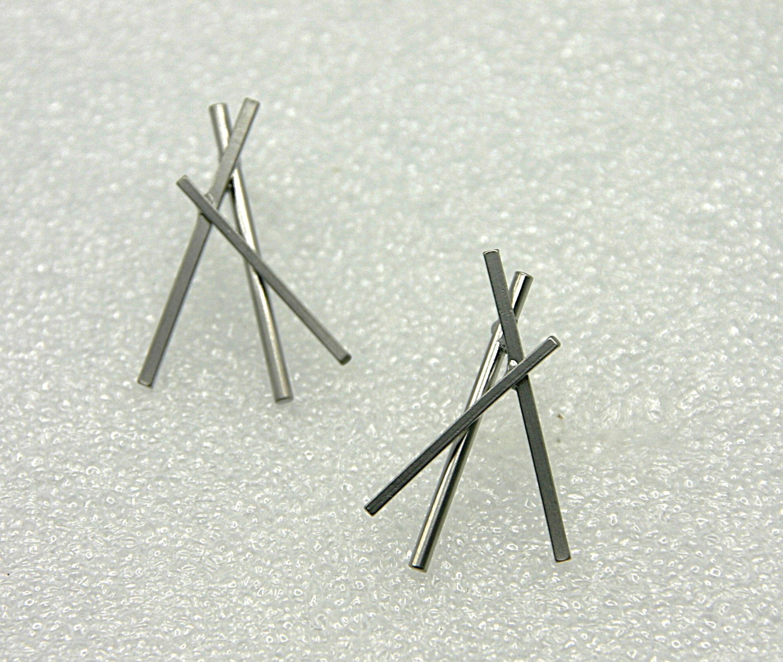 Tree Style : zilver knoop oorbellen