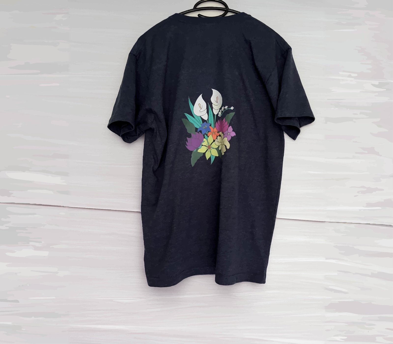 t-shirt met opdruk - boeket bloemen