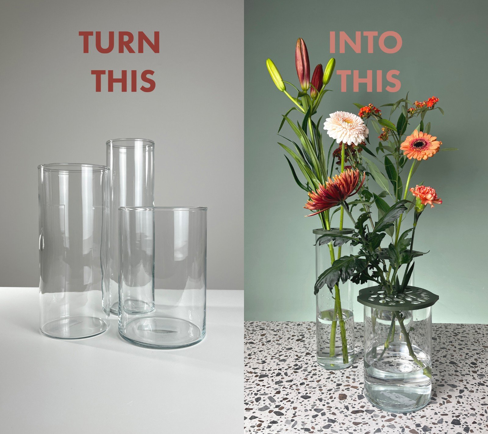 3-Delige Bloemhouder Set voor IKEA Cylinder Vazen