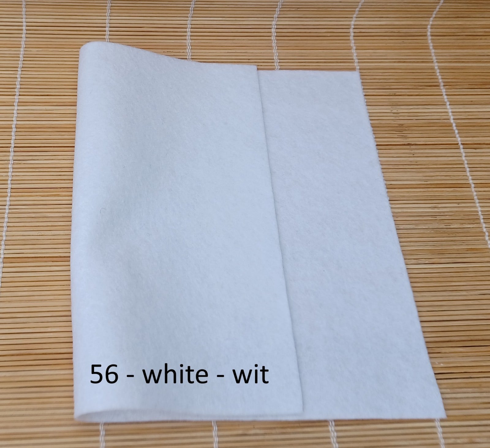 Set van 5 lapjes wollen vilt in winterkleuren