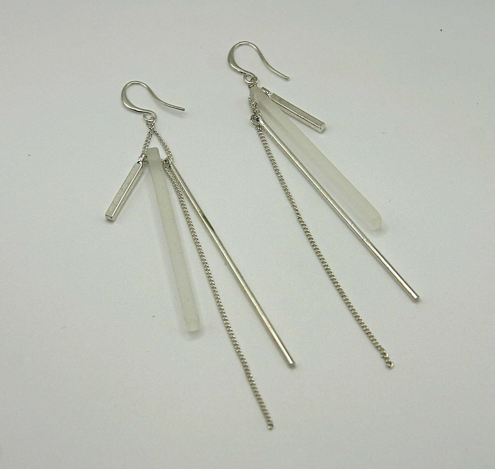 Chic evening wit haak oorbellen - 74254 Chic evening wit haak oorbellen