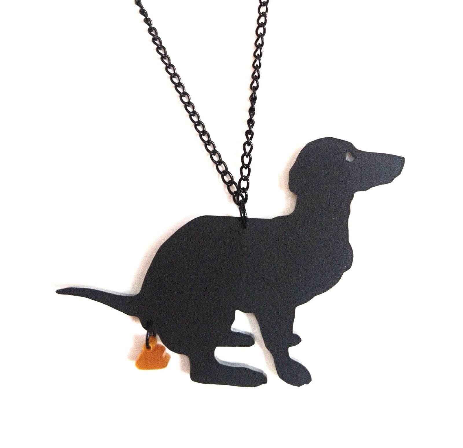 The Golden Turd ketting (teckel) zwart