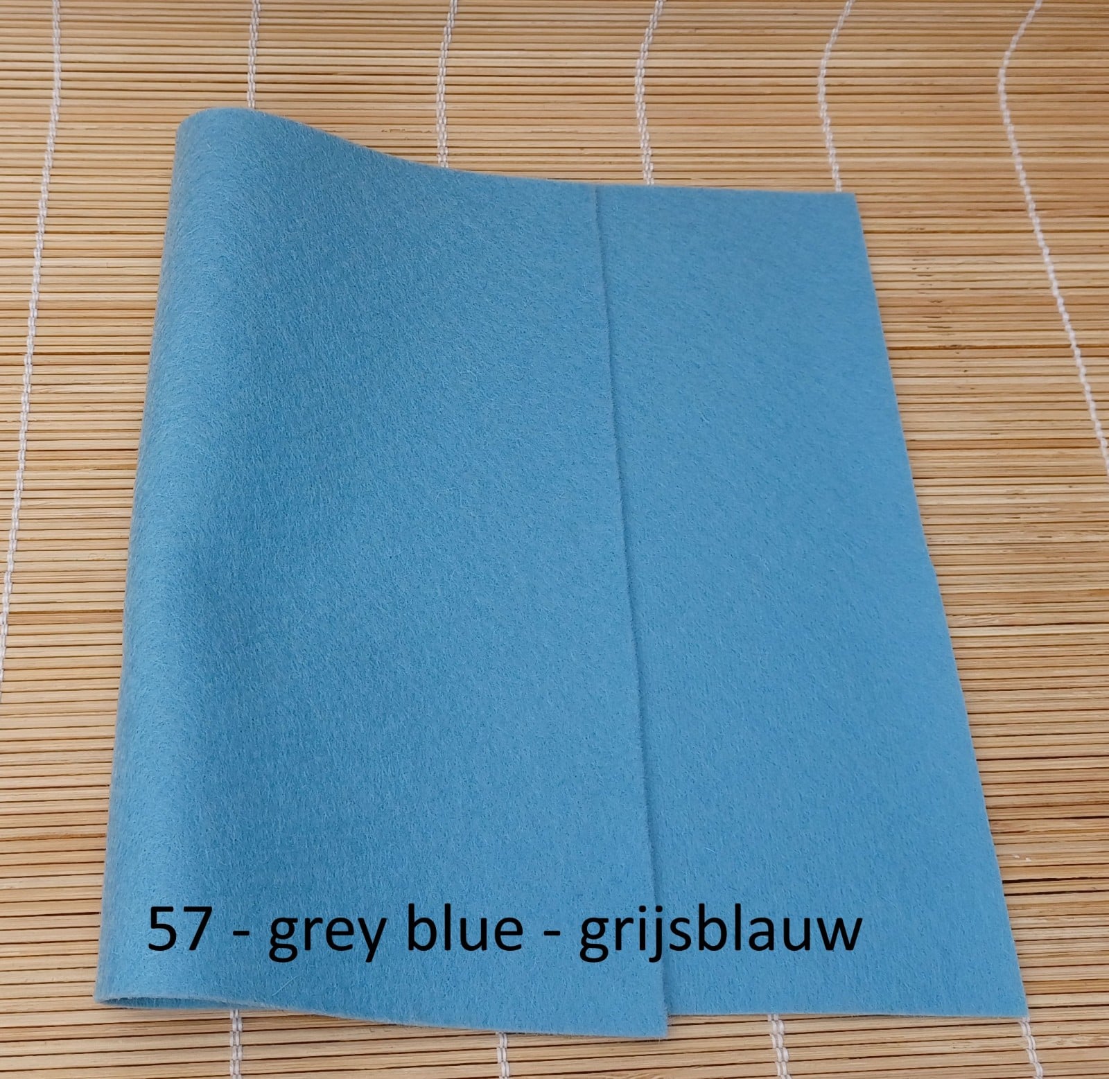Set van 5 lapjes wollen vilt in winterkleuren