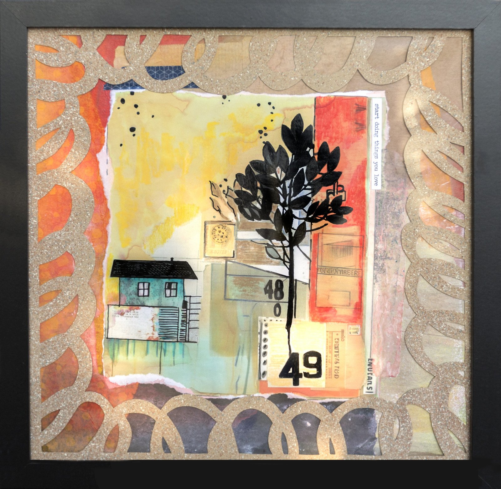 Urban living -collage-achtig werk met meerdere lagen - 86957 Stedelijk wonen -collage-achtig werk met meerdere lagen