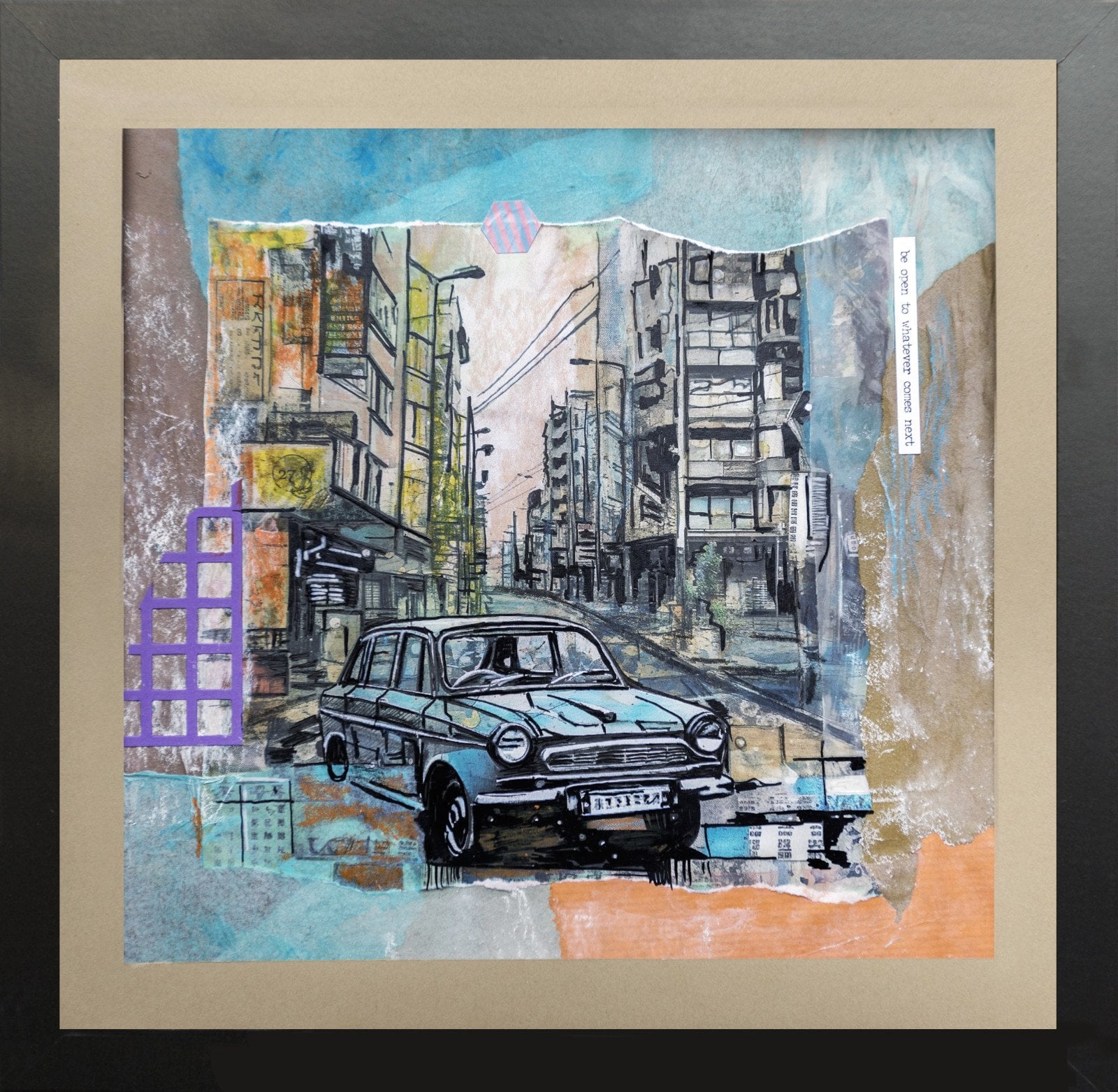 Urban living 2 -collage-achtig werk met meerdere lagen - 86966 Stedelijk wonen 2 -collage-achtig werk met meerdere lagen