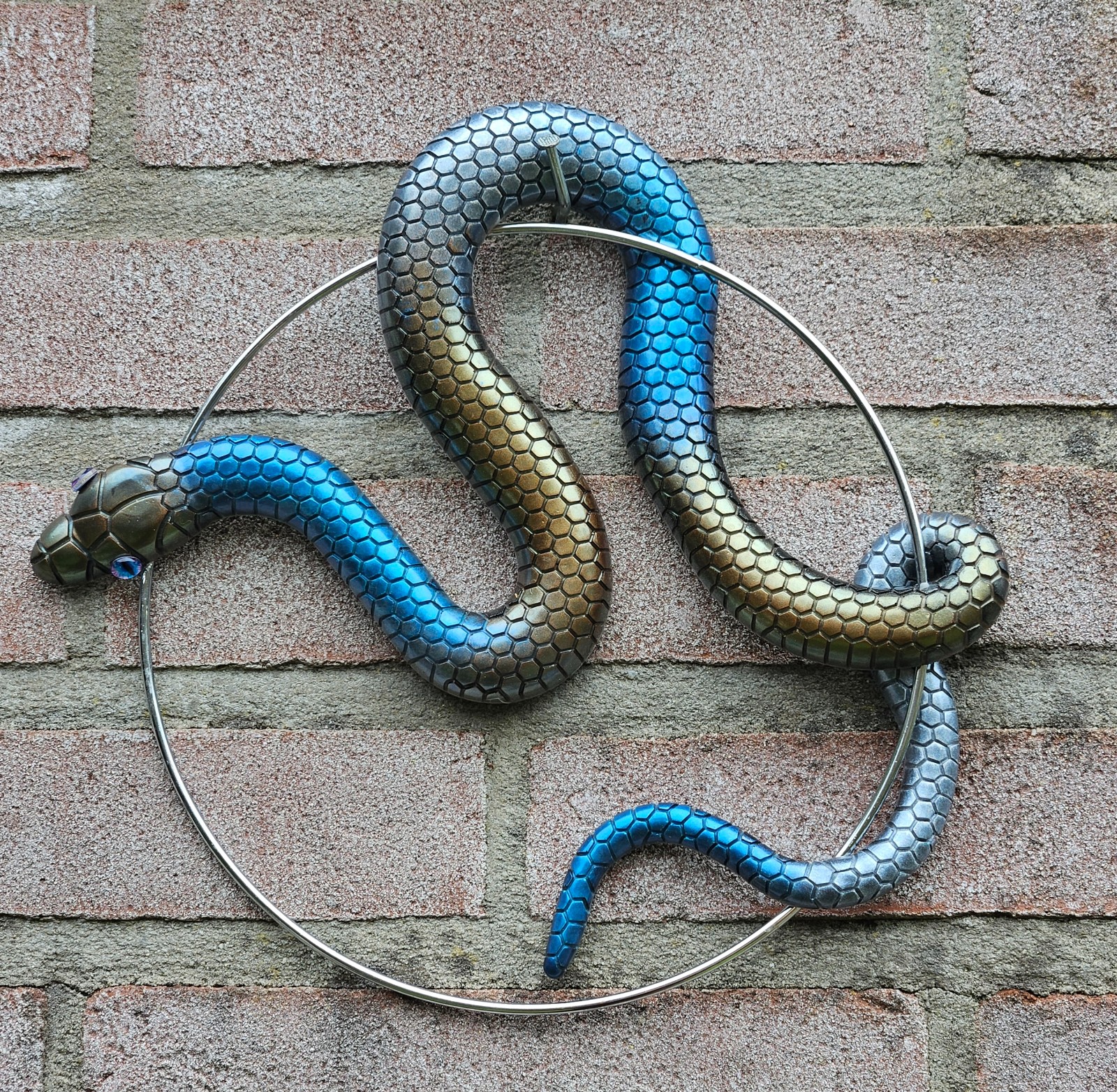 Handgemaakt epoxy slang cirkel "Ziggy the Snake" Cirkel Metallic dive… - 99781 Handgemaakt epoxy slang cirkel "Ziggy the Snake" Cirkel Metallic diverse kleuren